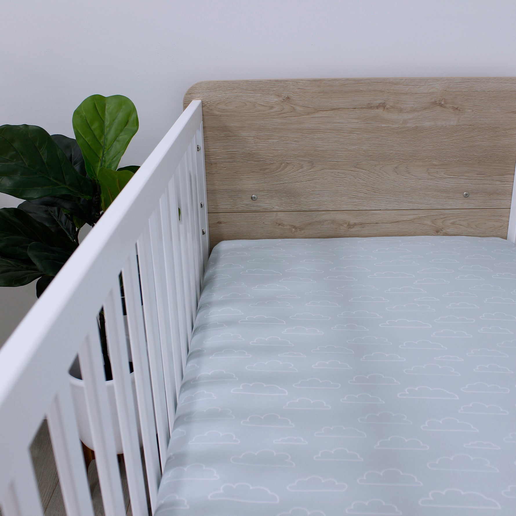 Nordic 2pk Jersey Cot Fitted Sheets Dusty Sky/Mint - Bubba Blue Australia