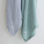 Nordic 2pk Cellular Blanket Dusty Sky/Mint - Bubba Blue Australia