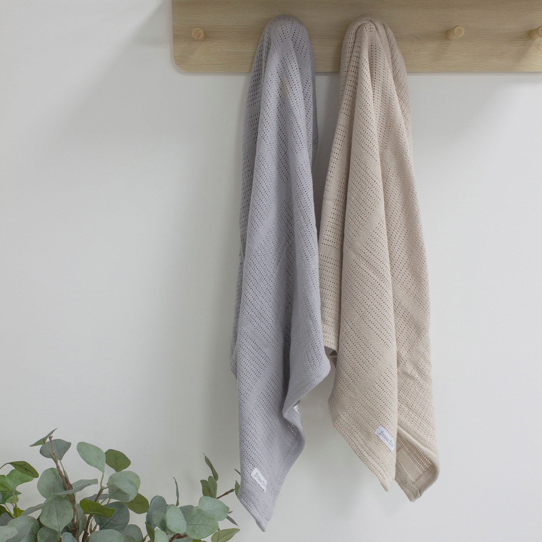 Nordic 2pk Cellular Blanket Grey/Sand - Bubba Blue Australia