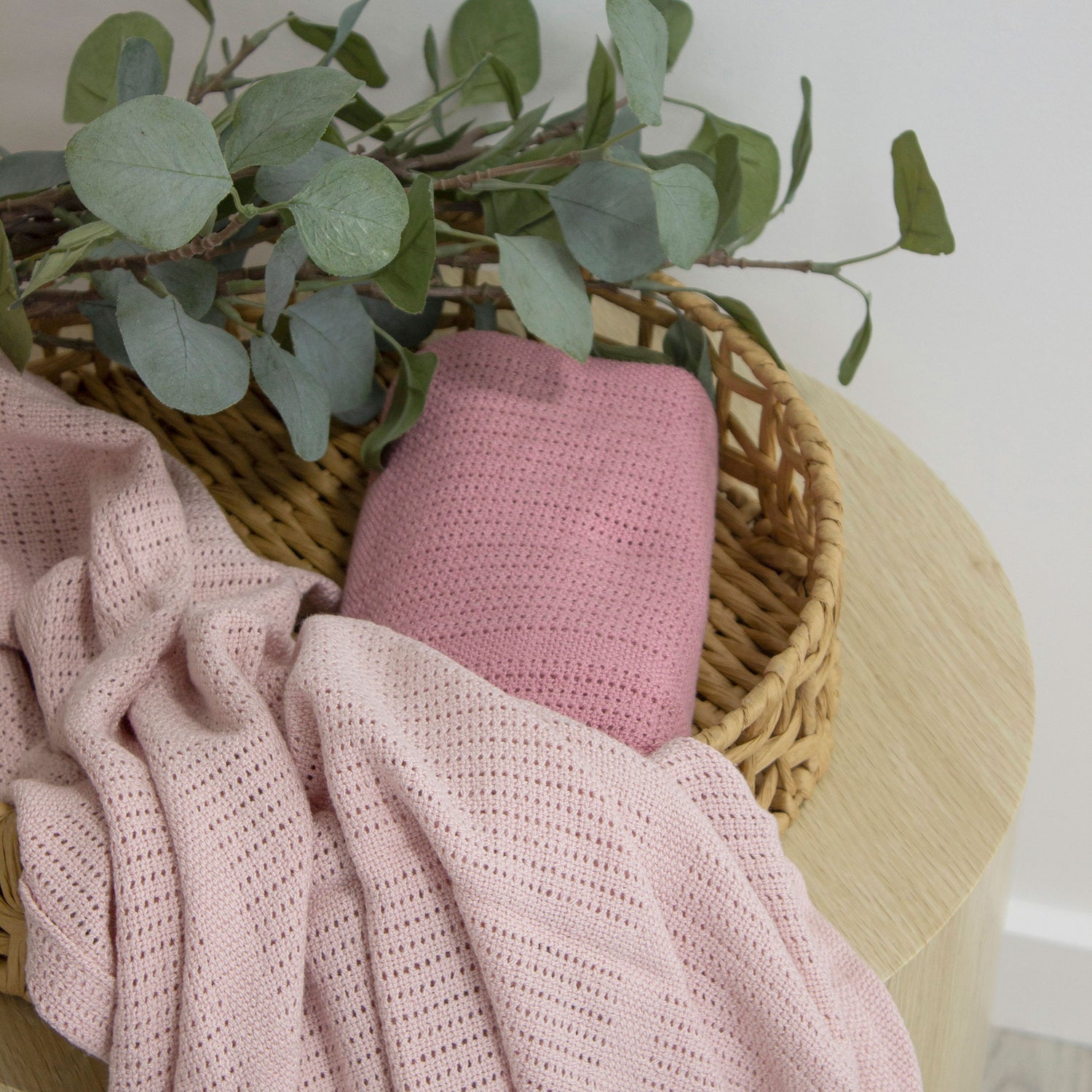 Nordic 2pk Cellular Blanket Dusty Berry/Rose - Bubba Blue Australia