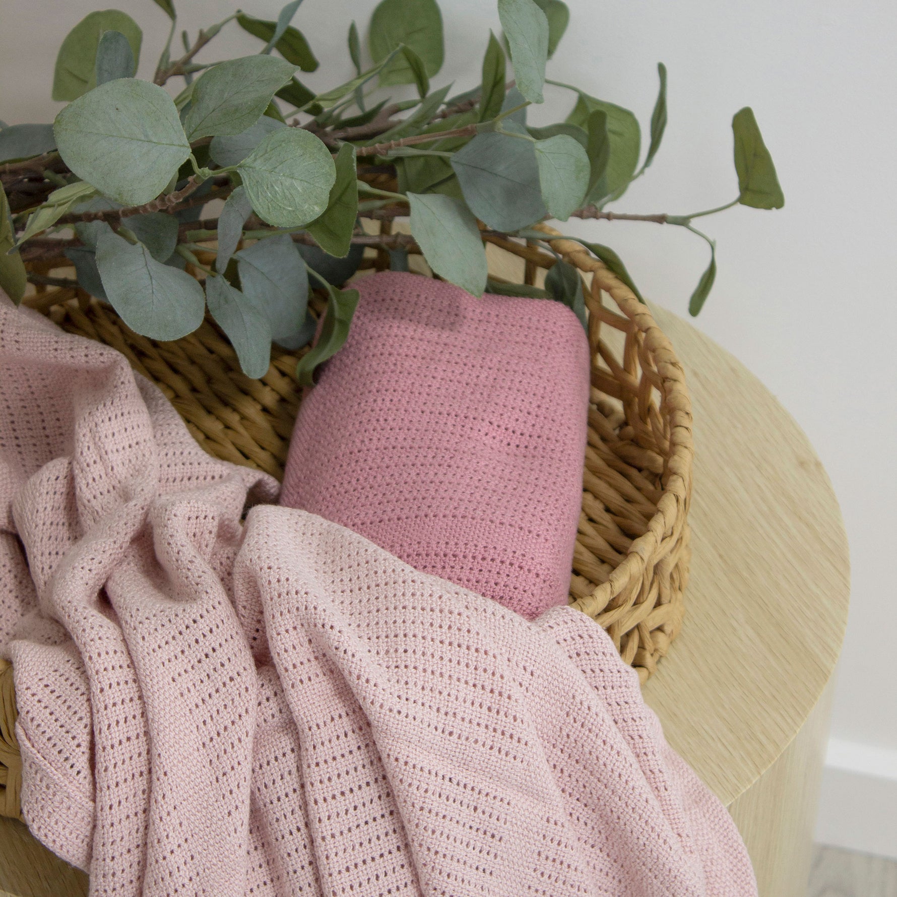 Nordic 2pk Cellular Blanket Dusty Berry/Rose - Bubba Blue Australia