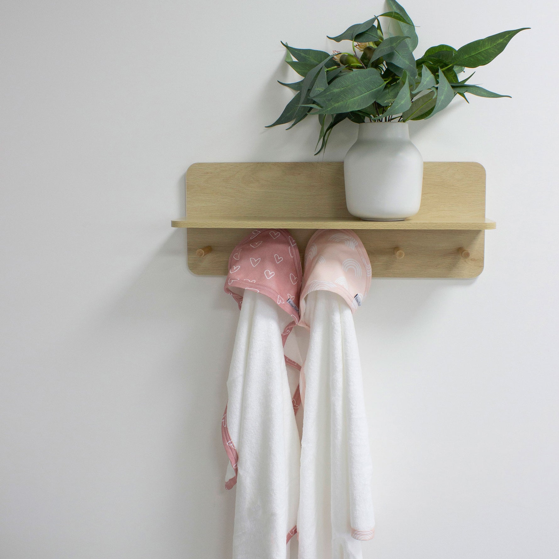 Nordic 2pk Hooded Towel Dusty Berry/Rose - Bubba Blue Australia
