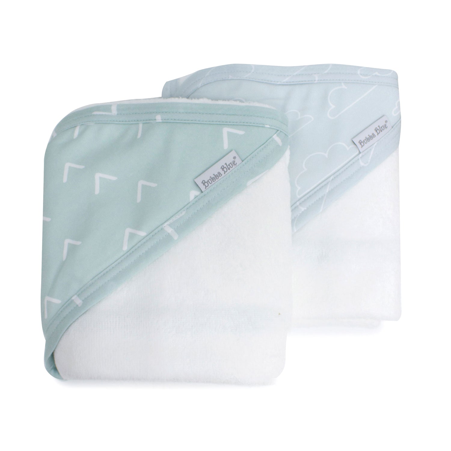 Nordic 2pk Hooded Towel Dusty Sky/Mint - Bubba Blue Australia