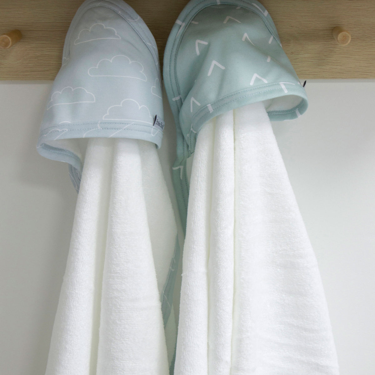 Nordic 2pk Hooded Towel Dusty Sky/Mint - Bubba Blue Australia