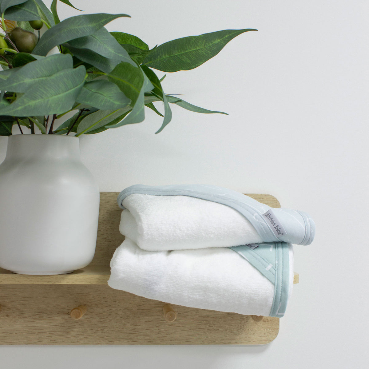 Nordic 2pk Hooded Towel Dusty Sky/Mint - Bubba Blue Australia