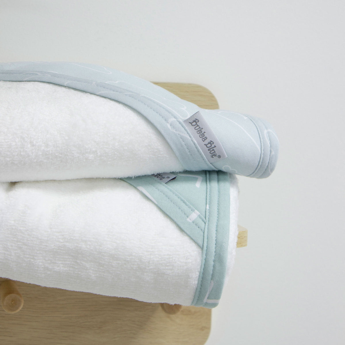 Nordic 2pk Hooded Towel Dusty Sky/Mint - Bubba Blue Australia