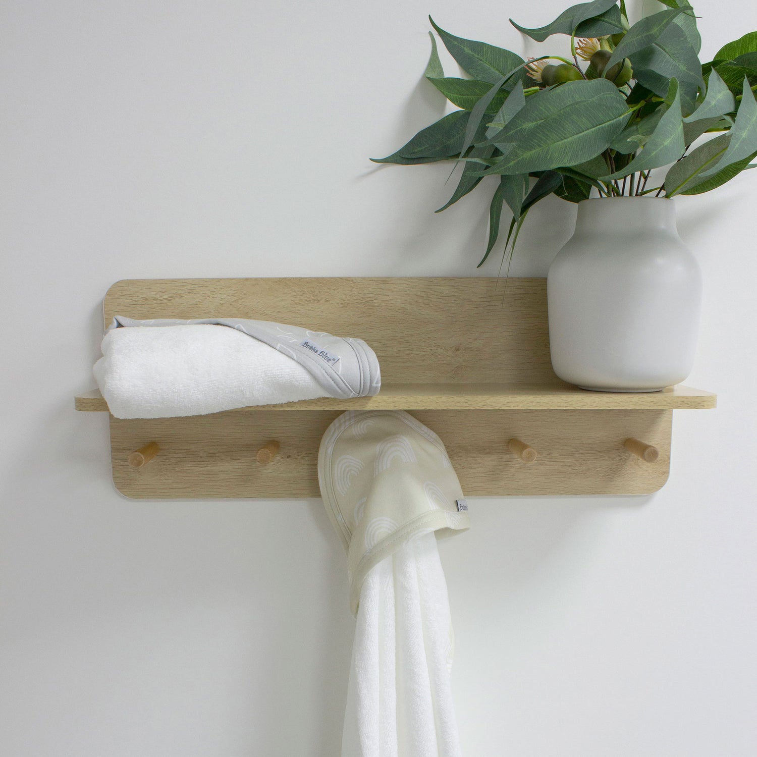 Nordic 2pk Hooded Towels Grey/Sand - Bubba Blue Australia