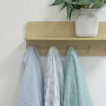 Nordic 3pk Muslin Wraps Dusty Sky/Mint - Bubba Blue Australia