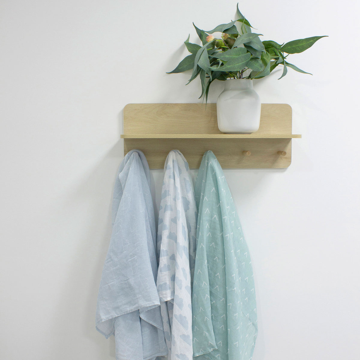 Nordic 3pk Muslin Wraps Dusty Sky/Mint - Bubba Blue Australia