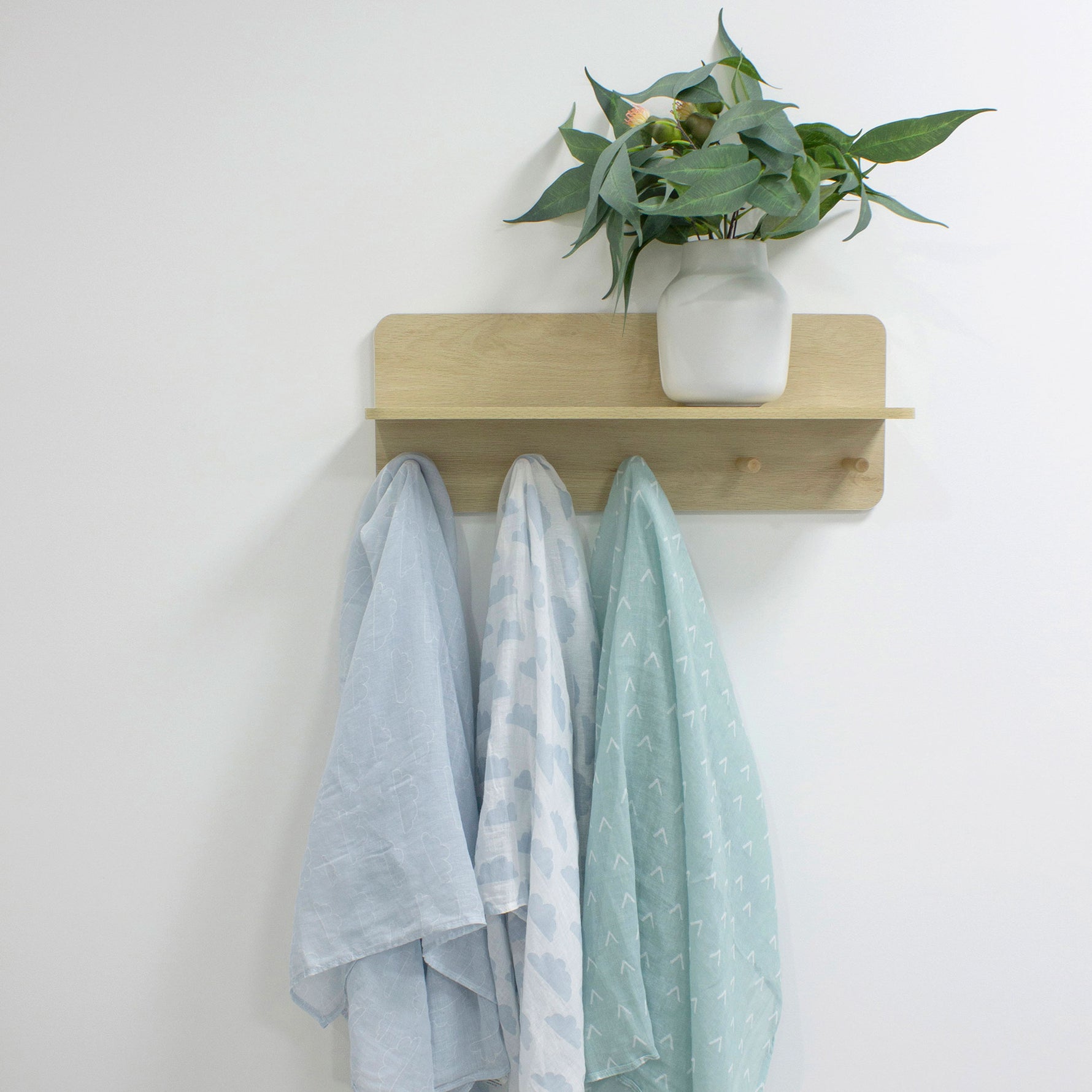 Nordic 3pk Muslin Wraps Dusty Sky/Mint - Bubba Blue Australia