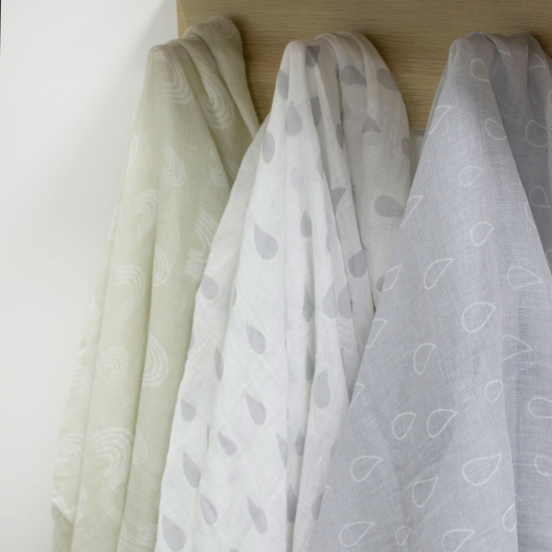 Nordic 3pk Muslin Wraps Grey/Sand - Bubba Blue Australia
