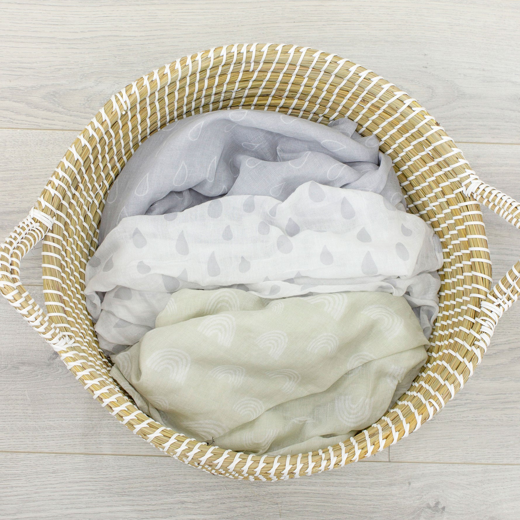 Nordic 3pk Muslin Wraps Grey/Sand - Bubba Blue Australia