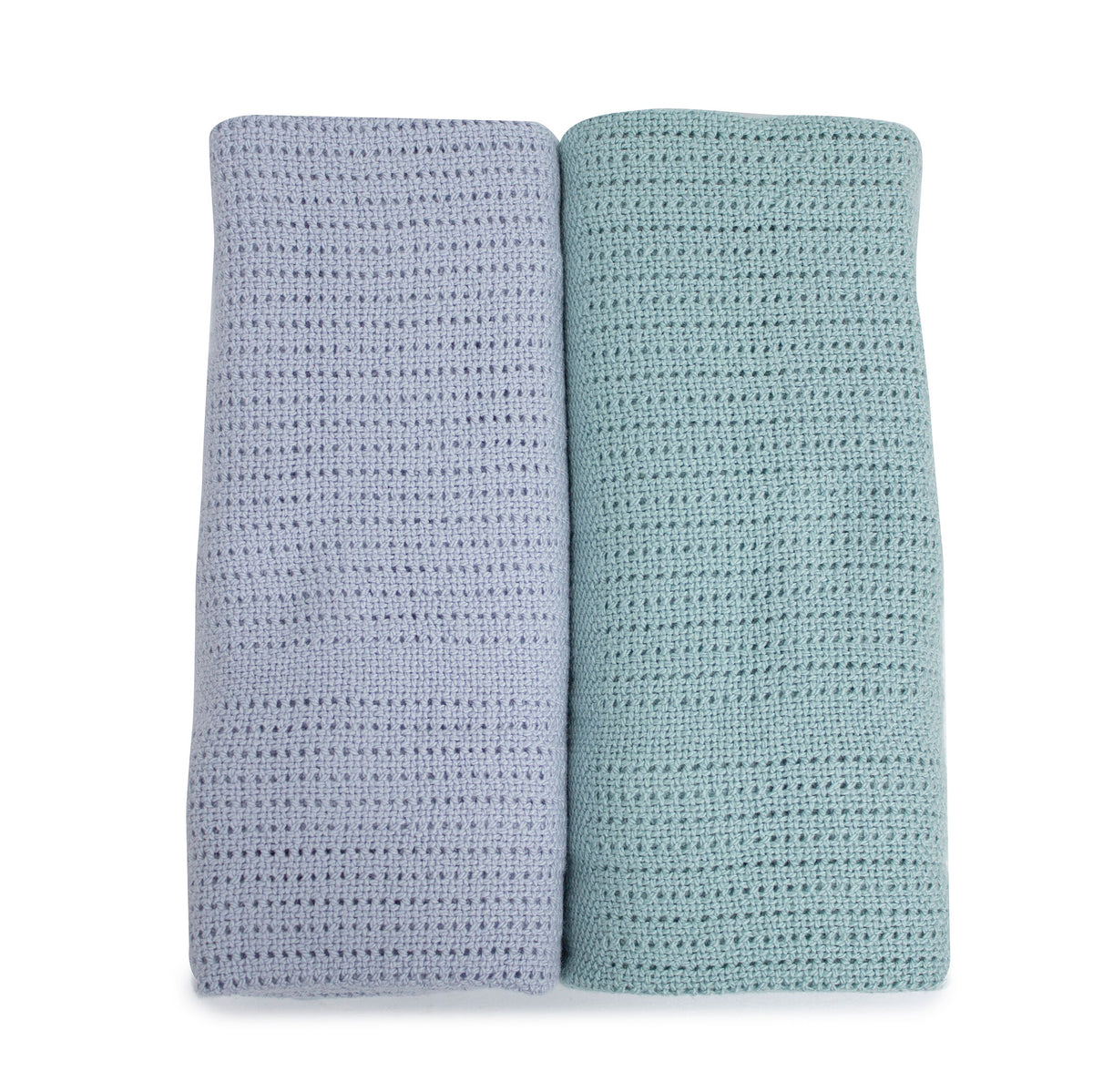 Nordic 2pk Cellular Blanket Dusty Sky/Mint - Bubba Blue Australia