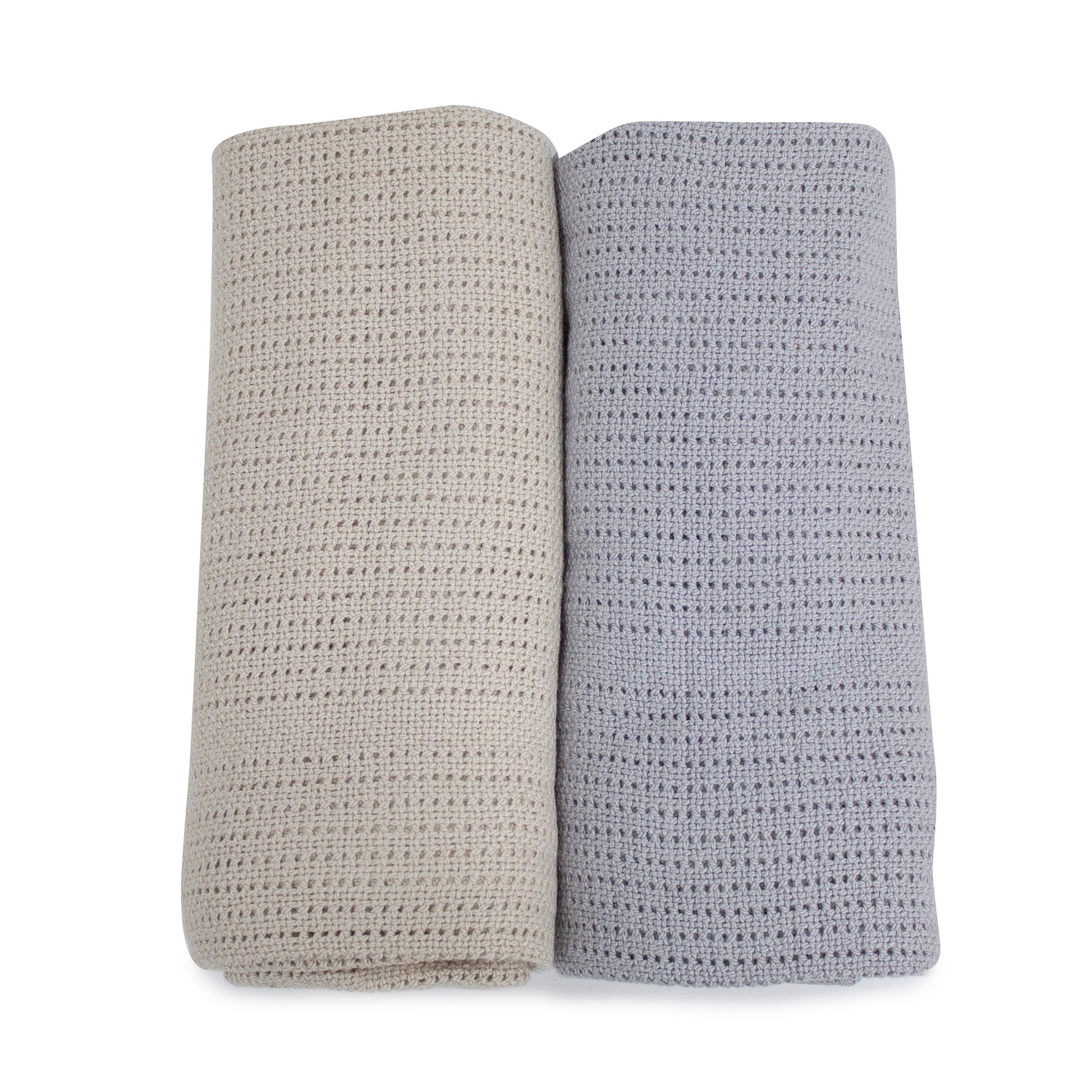 Nordic 2pk Cellular Blanket Grey/Sand - Bubba Blue Australia