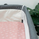 Nordic 2pk Jersey Co Sleeper/Bedside Sleeper Fitted Sheets Dusty Berry/Rose - Bubba Blue Australia