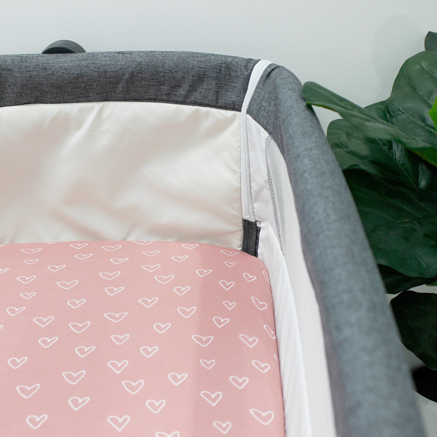 Nordic 2pk Jersey Co Sleeper/Bedside Sleeper Fitted Sheets Dusty Berry/Rose - Bubba Blue Australia