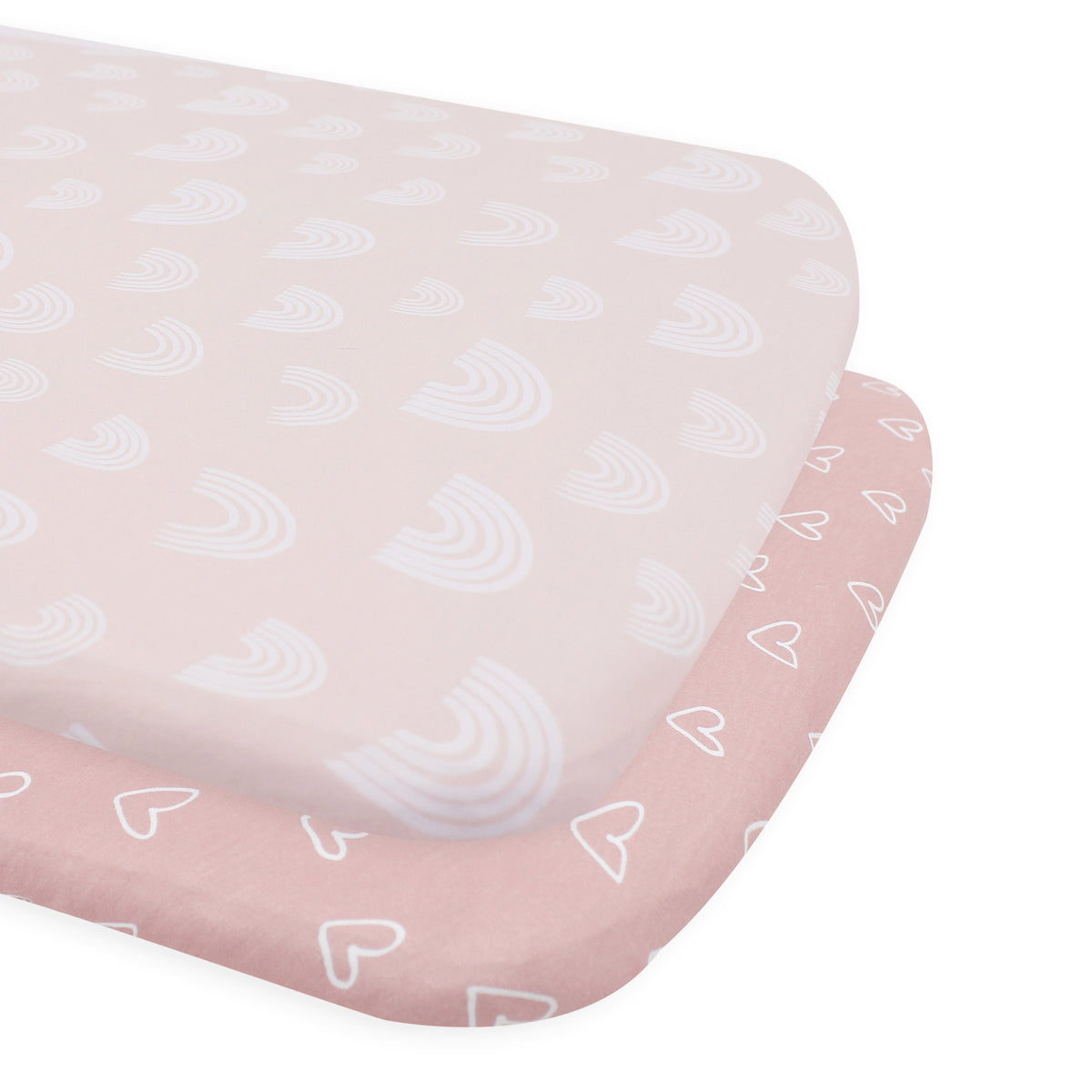 Nordic 2pk Jersey Co Sleeper/Bedside Sleeper Fitted Sheets Dusty Berry/Rose - Bubba Blue Australia