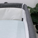 Nordic 2pk Jersey Co Sleeper/Bedside Sleeper Fitted Sheets Dusty Sky/Mint - Bubba Blue Australia