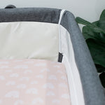 Nordic 2pk Jersey Co Sleeper/Bedside Sleeper Fitted Sheets Dusty Berry/Rose - Bubba Blue Australia