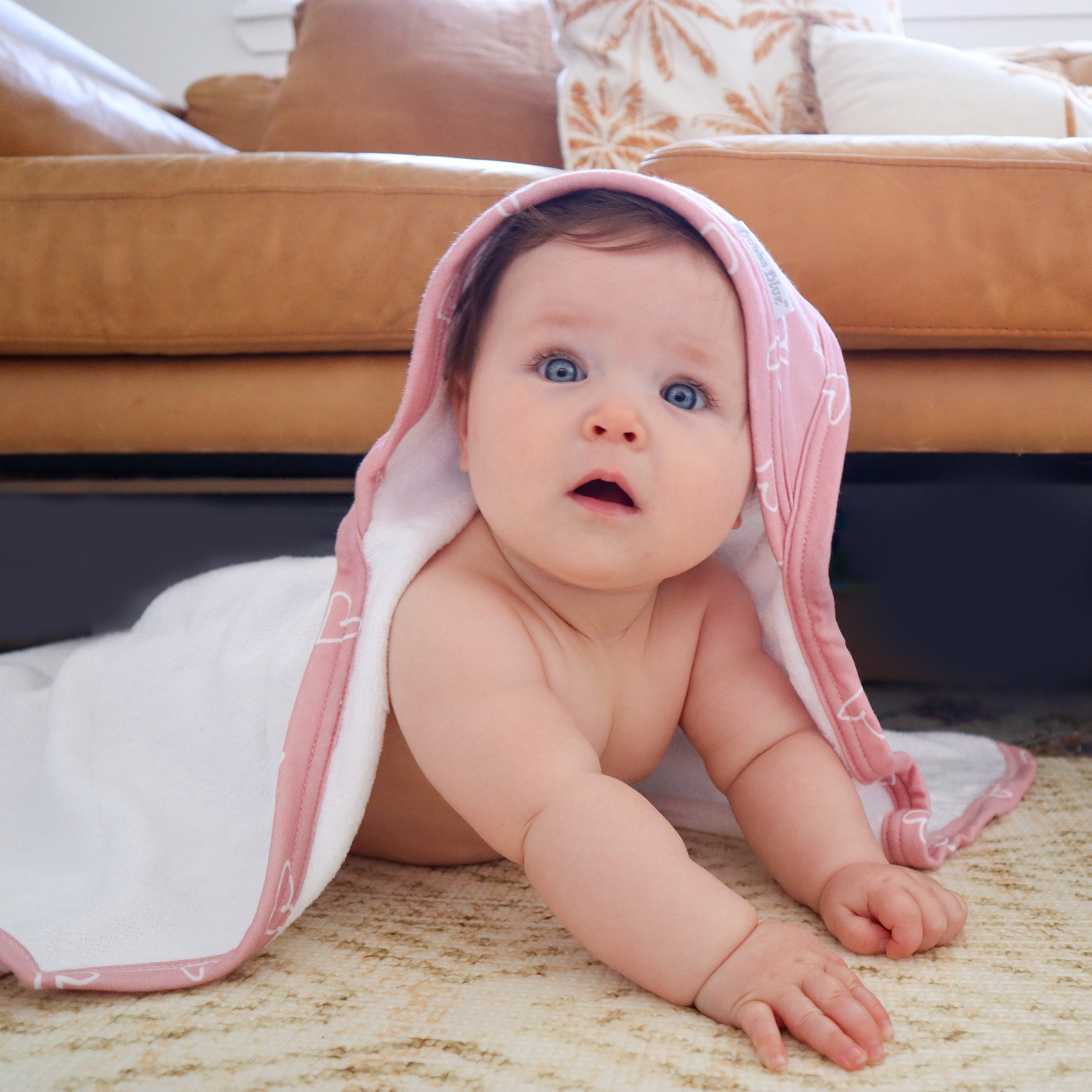 Nordic 2pk Hooded Towel Dusty Berry/Rose - Bubba Blue Australia