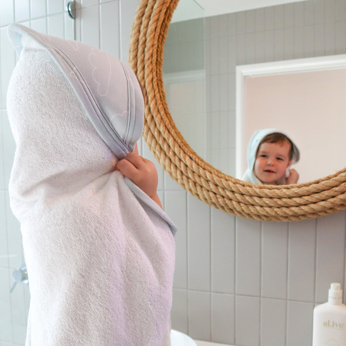 Nordic 2pk Hooded Towel Dusty Sky/Mint - Bubba Blue Australia