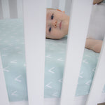 Nordic 2pk Jersey Cot Fitted Sheets Dusty Sky/Mint - Bubba Blue Australia