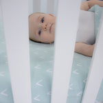 Nordic 2pk Jersey Cot Fitted Sheets Dusty Sky/Mint - Bubba Blue Australia