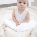 Nordic Velour Cuddle Blanket with Fleece Lining - Sand Rainbow - Bubba Blue Australia